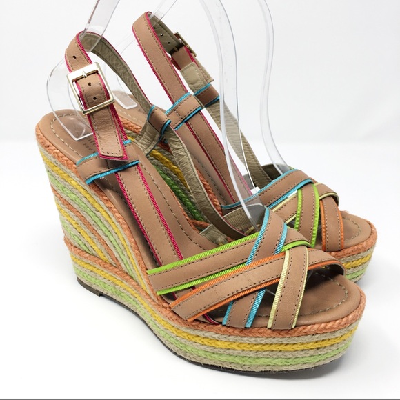 kate spade Shoes - Kate Spade Rainbow Espadrille Wedges